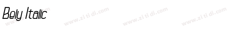 Bely Italic字体转换